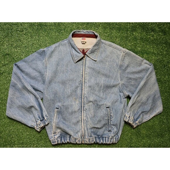 Vintage 104th U.S. Open Shinnecock Hills Denim Jacket Embossed (Men's M) - Picture 2 of 16